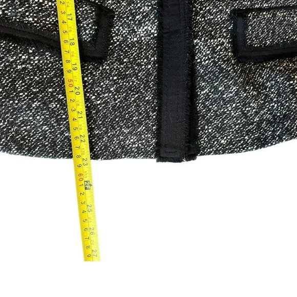 Lafayette 148 Black White‎ Tweed Fray Edge Wool Blend Blazer Jacket Womens 6 - Picture 5 of 5